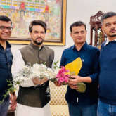 Union Minister Anurag Thakur met the 'Kantara' team wishing them success for the film