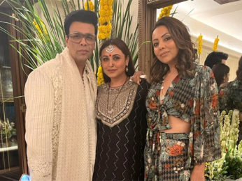Gauri Khan poses with Karan Johar and Rani Mukerji at Diwali bash; see pic 