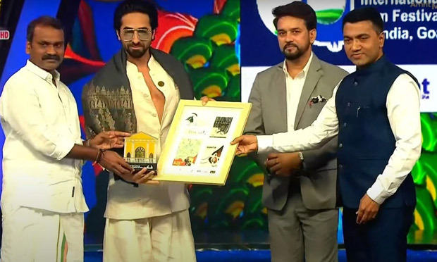Ayushmann Khurrana felicitated as the biggest disruptor and game-changer at 53rd IFFI