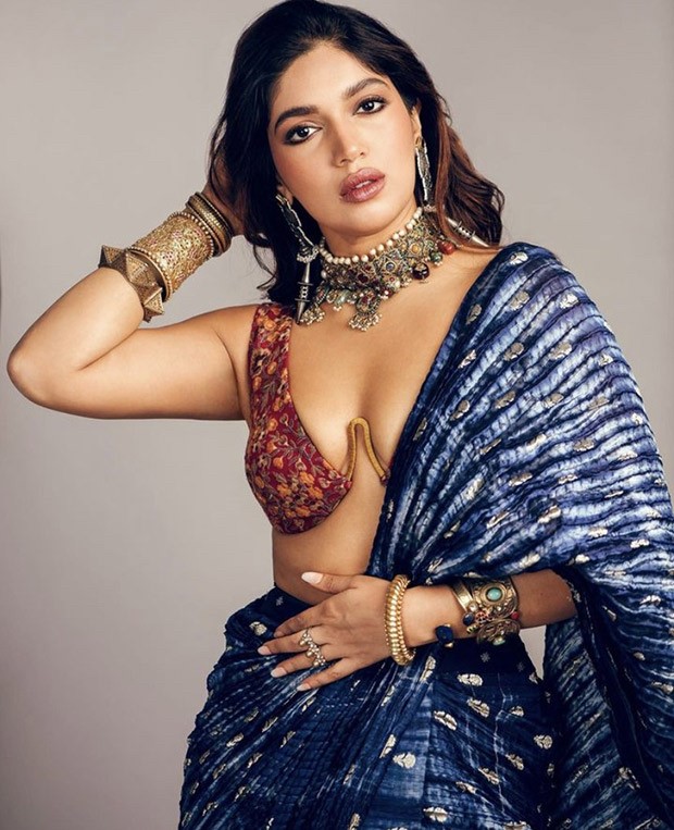 Bhumi Pednekar looks snazzy in jaw-dropping bralette blouse and statement saree as she attends a friend’s wedding 