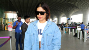 Bhumi Pednekar poses for paps at the airport