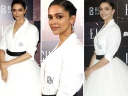 Deepika Padukone looks like a modern Barbie in a white tulle skirt and white monogrammed shirt at Elle beauty awards 2022