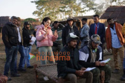 On the set of the movie Emergency