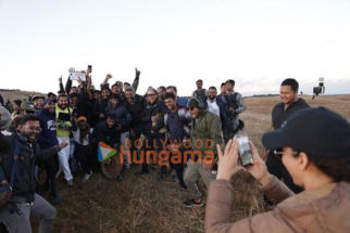 On the set of the movie Emergency