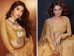 Fashion face off: Jennifer Winget OR Pooja Hegde – who styled Jigar Mali mustard lehenga worth Rs. 98K better?