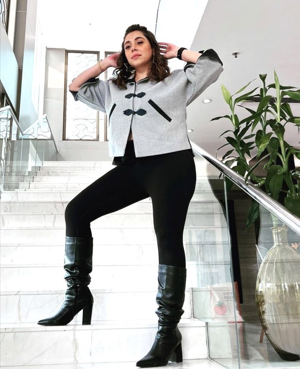 Four More Shots fame Maanvi Gagroo serves major winter style goals in grey jacket, pants and thigh high boots