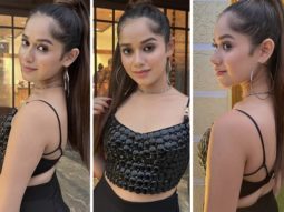 Jannat Zubai makes a stunning appearance in black bustier and black skirt