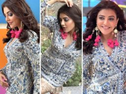 Kajal Aggarwal sets the internet ablaze as she flaunts her jubilant smile in mirror work embellished dress by Arpita Mehta