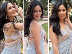 Katrina Kaif’s delightful pictures in an ice blue saree by Manish Malhotra is perfectly tackling our Monday Morning Blues