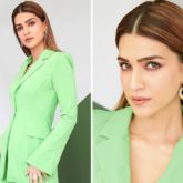 Kriti Sanon's green pantsuit for Bhediya promotions is the go-to look