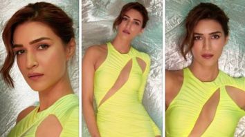 Kriti Sanon aces her fashion game with David Koma neon mini dress and Steve Madden quilted boots for Bhediya promotions