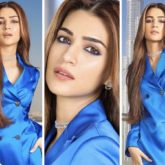 Kriti Sanon makes a powerful statement in blue pantsuit as she promotes her  film Bhediya in Dubai : Bollywood News - Bollywood Hungama