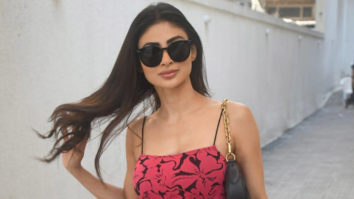 Mouni Roy looks gorgeous as she gets clicked in a pink floral dress