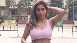 Neha Bhasin poses for paps as she gets clicked outside gym