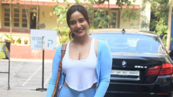 Neha Sharma poses for paps as she arrives at her gym