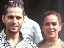 Nia Sharma gets clicked with her choreographer in mirror themed outfit