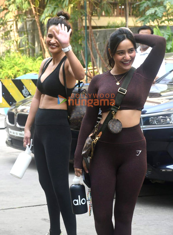 Photos: Aisha Sharma and Neha Sharma spotted outside a gym in Bandra Photos: Aisha Sharma and Neha Sharma spotted outside a gym in Bandra