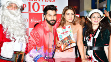 Photos: Bhediya stars Varun Dhawan and Kriti Sanon attend a launch at Hamleys