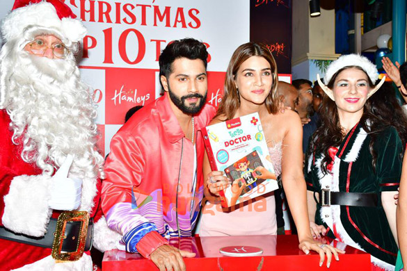 Photos: Bhediya stars Varun Dhawan and Kriti Sanon attend a launch at Hamleys