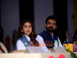 Photos: Rakul Preet Singh and IAS-turned-actor Abhishek Singh snapped at Daulat Ram College, Delhi University
