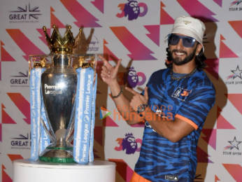 Photos: Ranveer Singh attends the launch of Great Britain & Northern Ireland football premiere league