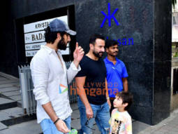 Photos: Saif Ali Khan, Ibraham Ali Khan and Taimur Ali Khan spotted at Hakkasan in Bandra