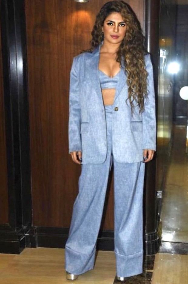 Priyanka Chopra makes a powerful and sassy fashion statement in a blue pantsuit
