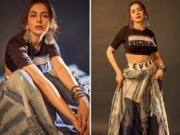 Rakul Preet Singh gives cues on how to nail a denim look with contemporary denim lehenga and crop top