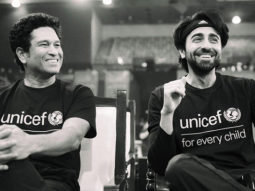 Sachin Tendulkar plays football with Ayushmann Khurrana; wishes him for next film An Action Hero