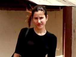 Sonnalli Seygall greets paps after a pilates session