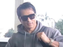 Sonu Sood looks dapper as he poses in a hoodie at the airport