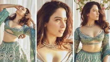 Tamannaah Bhatia’s turquoise and gold lehenga by Falguni & Shane Peacock is meant to be bookmarked for brides-to-be Tamannaah Bhatia’s turquoise and gold lehenga by Falguni & Shane Peacock is meant to be bookmarked for brides-to-be