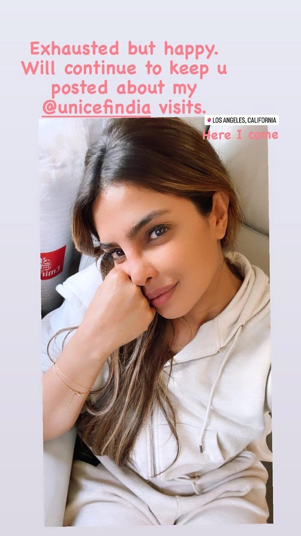 Priyanka Chopra heads back to Los Angeles after India trip; says, ‘“exhausted but happy”
