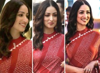 Yami Gautam is a sight to behold in Anita Dongre’s red bandhani saree worth Rs.56K for The 53rd International Film Festival of India