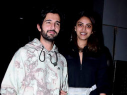Aditya Seal and Anushka Ranjan pose for paps together as they get clicked in Bandra