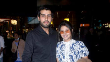 Anjali Arora smiles for paps as she gets clicked with her boyfriend Akash