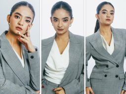 Anushka Sen is making workwear look oh-so-hot with a grey checkered pantsuit