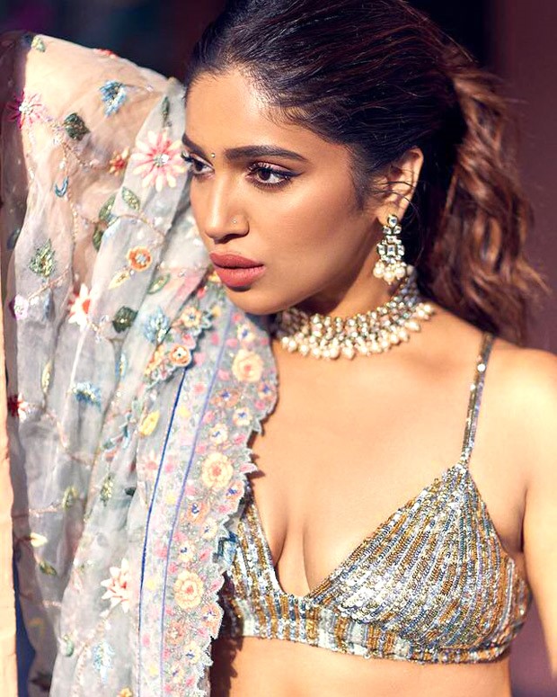 Bhumi Pednekar’s sequin bralette and floral lehenga set by Rahul Mishra is an ensemble that every bridesmaid needs to check out