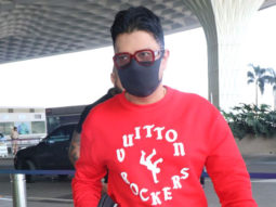 Bhushan Kumar looks cool in red sweatshirt at the airport