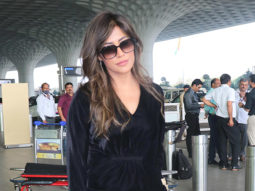 Chitrangda Singh poses for paps in a beautiful black velvet salwar