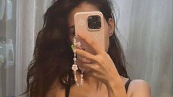 Disha Patani shows off her stylish side in a black monokini and brown low waist trousers