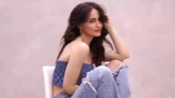 Elli AvrRam shares BTS straight from her makeup chair for a magazine shoot
