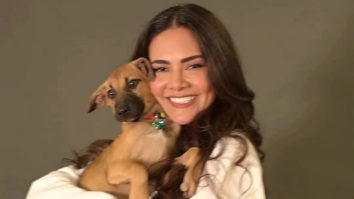 Esha Gupta looks adorable as she plays with a pup