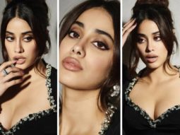 Janhvi Kapoor is extending “season’s greetings” to everyone while donning a black bodycon dress with sparkling accents