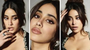 Janhvi Kapoor is extending “season’s greetings” to everyone while donning a black bodycon dress with sparkling accents