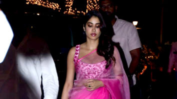 Janhvi Kapoor looks gorgeous as she attends Anant Ambani’s engagement in a pink saree