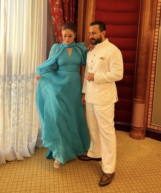 Kareena Kapoor Khan in flowy blue gown and Saif Ali Khan in white pant-suit pull off the ideal couple look at Red Sea International Film Festival