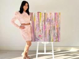 London based artist Shreena Patel makes a beautiful painting for Rishi Rich