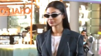 Mouni Roy poses for paps sporting all black outfit