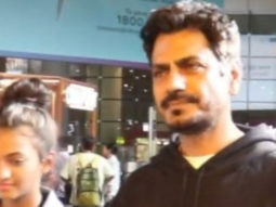Nawazuddin Siddiqui & Avneet Kaur pose for paps at the airport